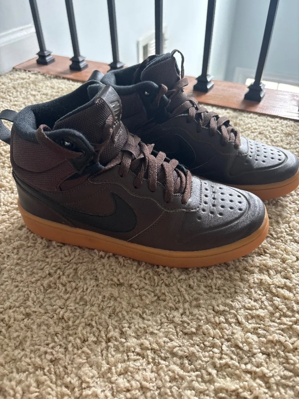 Nike Court Borough Mid 2 Boot GS 'Baroque Brown Gum' 6.5Youth